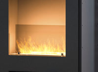 Camino a Bioetanolo da Pavimento 60x34x125 cm Incoza Nero con Vetro