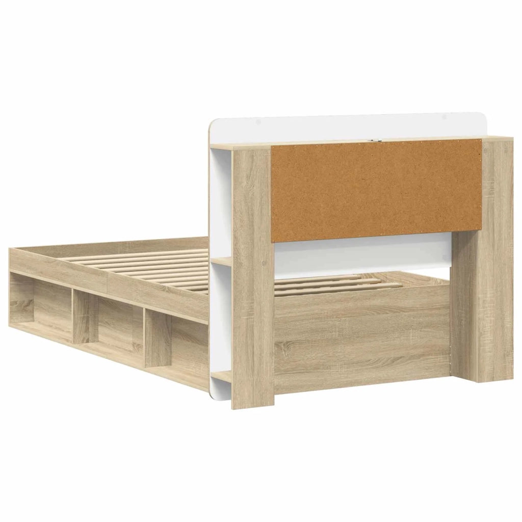 Telaio del letto con storage Rovere Sonoma 80 x 200 cm