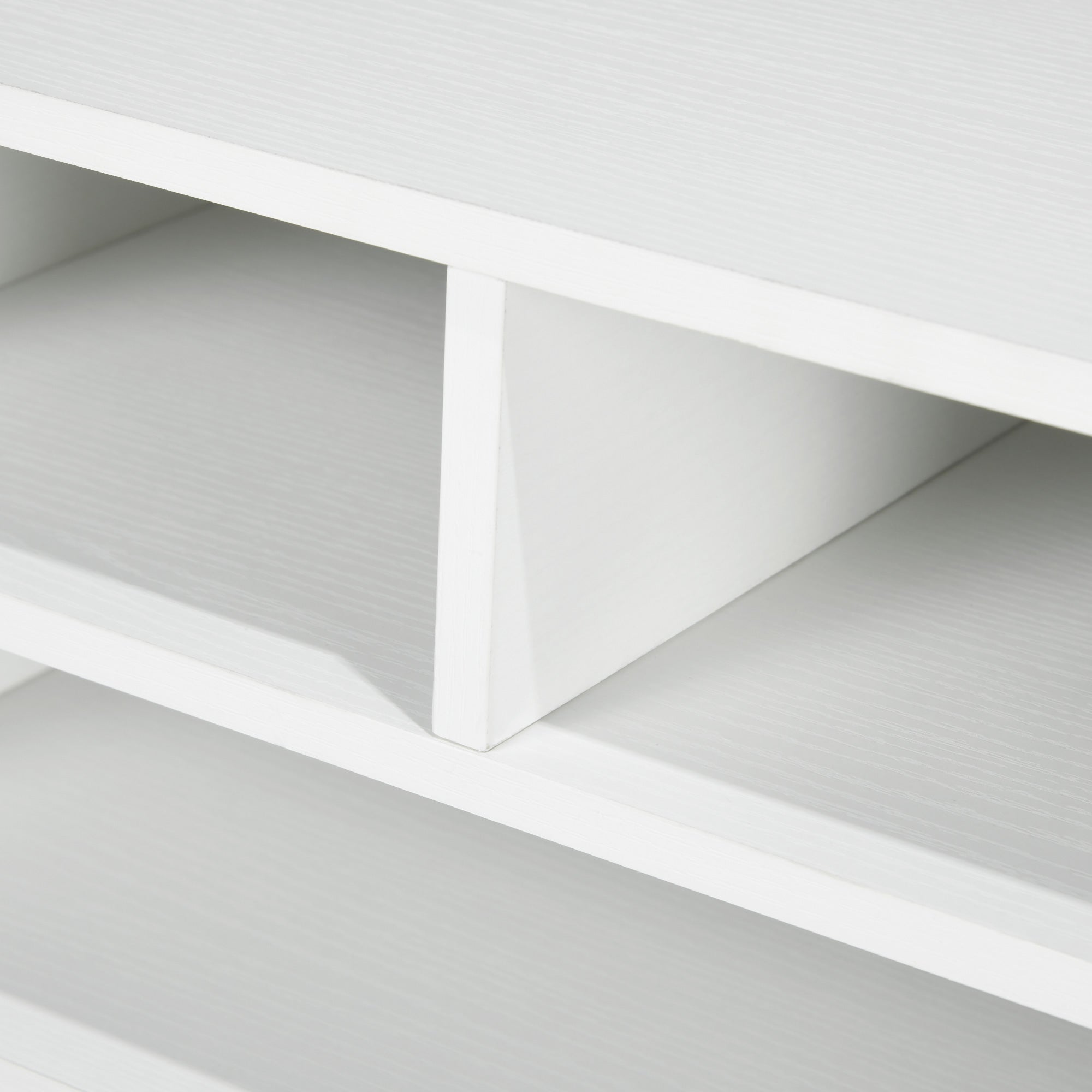 Mobile Porta Stampante con 3 Ripiani a 2 Livelli 47x40x22,5 cm in Truciolato Bianco