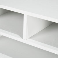 Mobile Porta Stampante con 3 Ripiani a 2 Livelli 47x40x22,5 cm in Truciolato Bianco