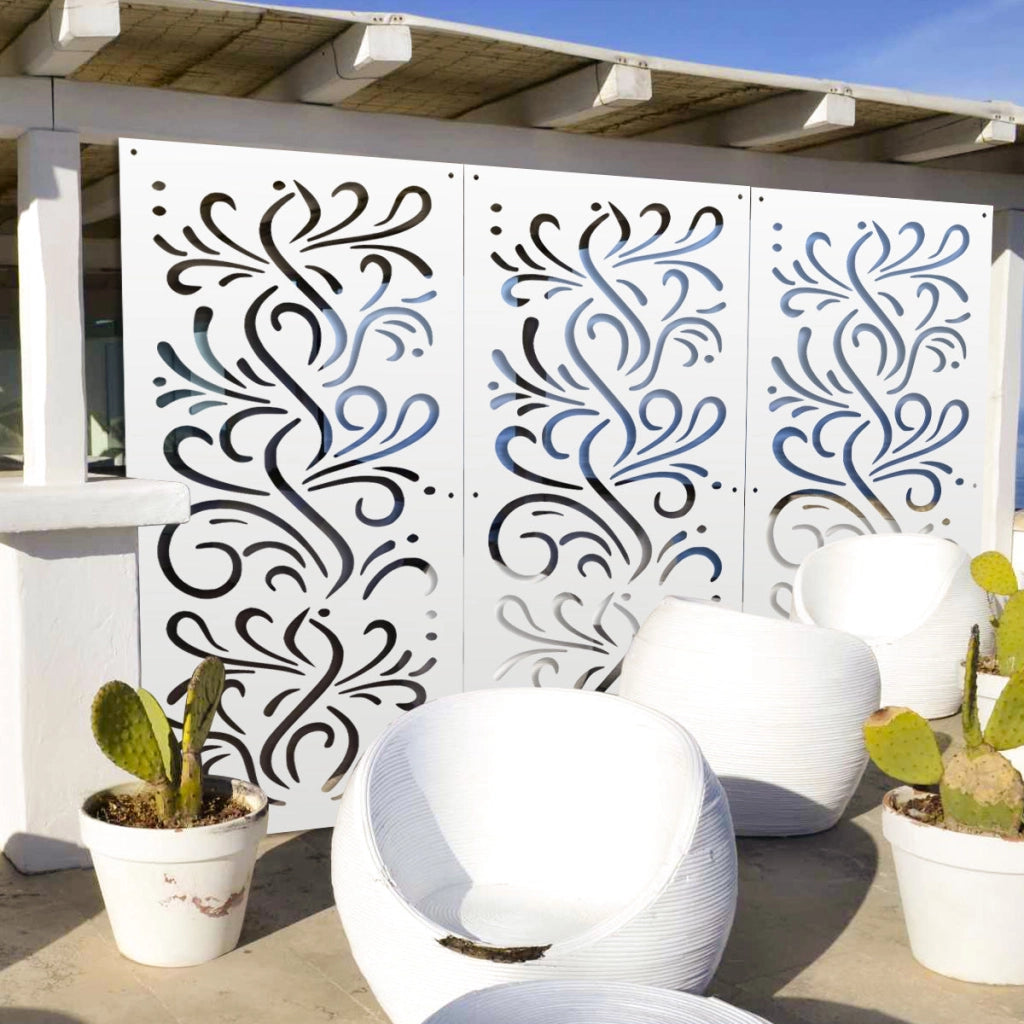 BLOW - Pannello in PVC traforato - Parasole Misura: 73x148 cm, Colore: bianco