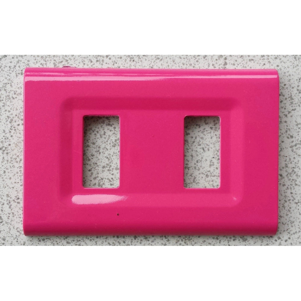 Trade Shop - Placchette Placche In Abs Serie Magic Elite Bticino Compatibili Color Copriprese - Fucsia -2 Fori     -