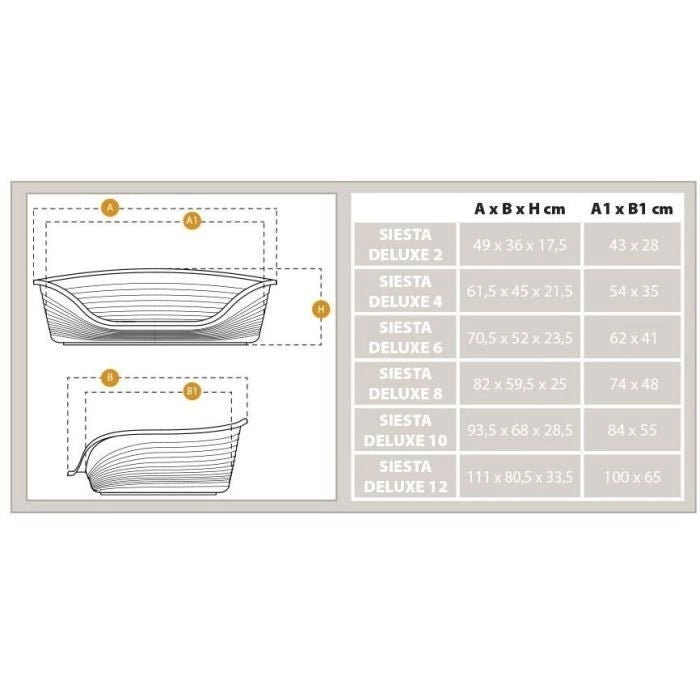 Cestino - FERPLAST - SIESTA DELUXE 4 - Bordeaux - Ovale - Interno - Antiscivolo