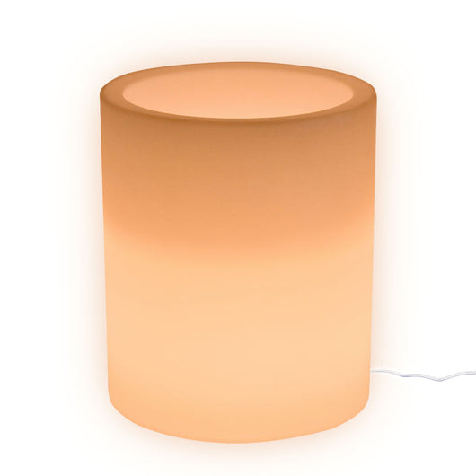 Vaso Luminoso da Esterno 35x42 cm In Polietilene Rose Led Bianco Caldo