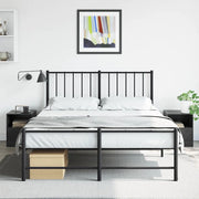 Comodini 2 pz-Set di 2 Tavolino da notte Neri 34,5x39x44 cm in Acciaio 151214