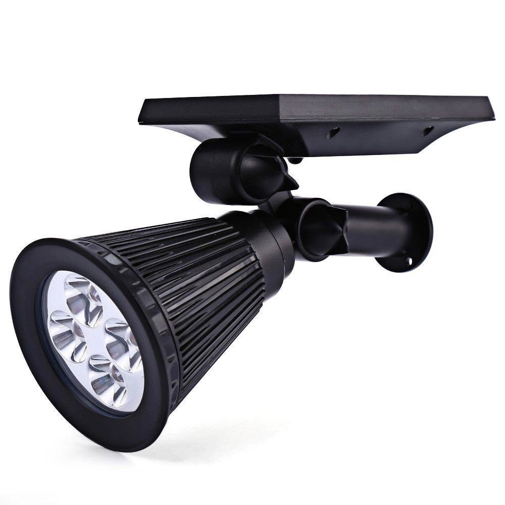 Trade Shop - Faretto Faro Led Giardino 4 Led Picchetto Pannello Energia Solare Giardino Ip65 -