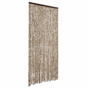 Tenda Antimosche Beige e Marrone 100x230 cm in Ciniglia CFW7364011