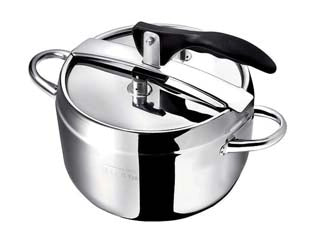 PENTOLA A PRESSIONE LT.5 IN ACCIAIO INOSSIDABILE 18/10- - lt.5 ø cm.20x19,5h. - 1 pezzi