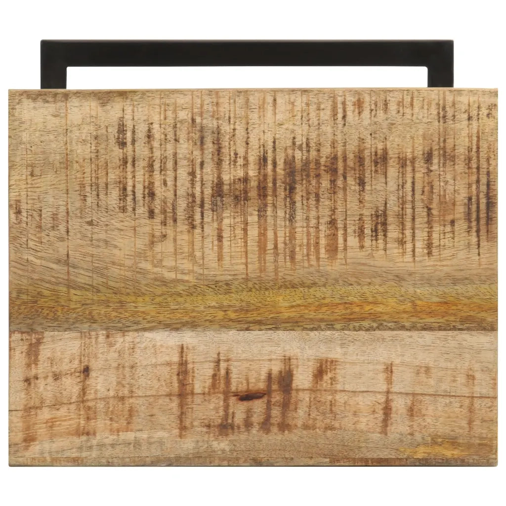 Tavolini Laterali 2 pz 31,5x24,5x64,5 cm Legno di Mango Grezzo cod mxl 59741