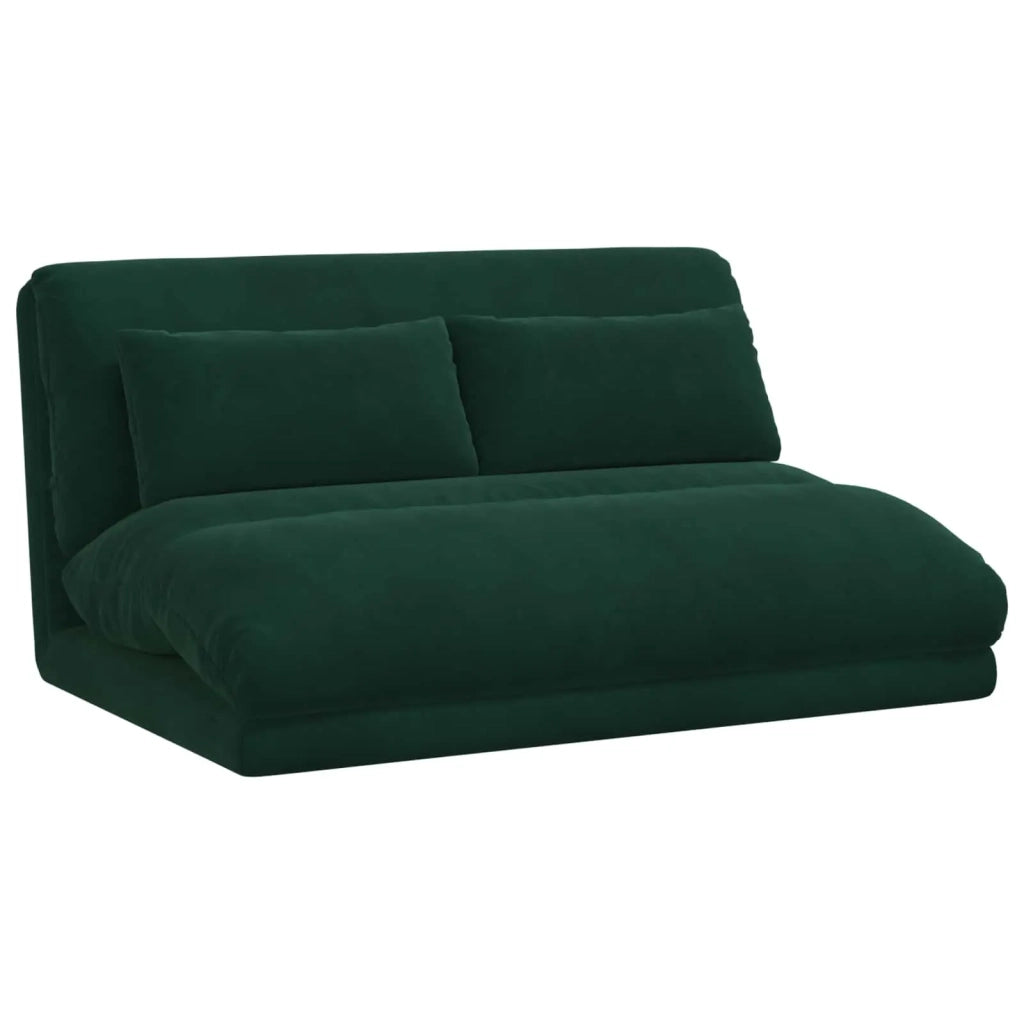 Sedia da Pavimento Verde Scuro 110 x 82 x 55 cm Velluto 42028212