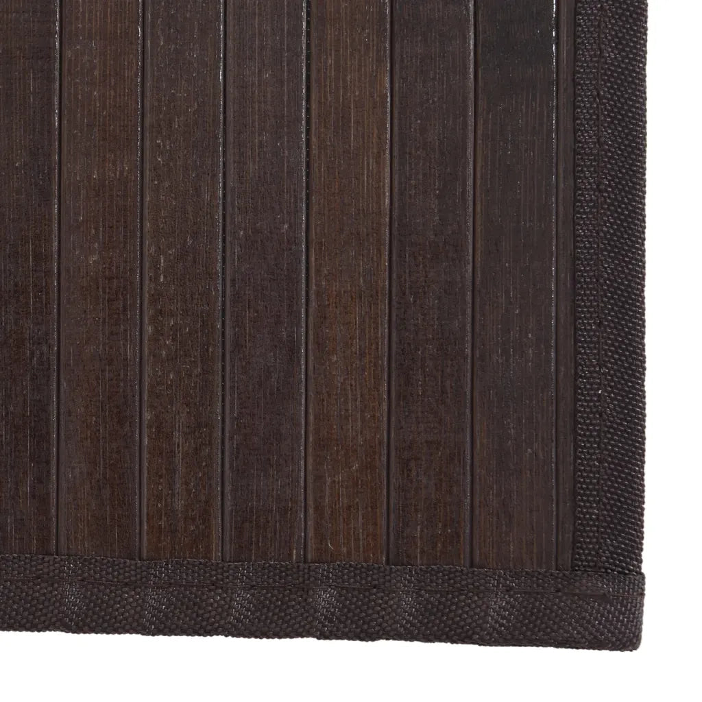 Tappeto Rettangolare Marrone Scuro 80x200 cm in BambÃ¹