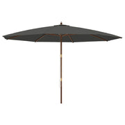 Ombrello | Parasolne da Giardino con Palo in Legno Antracite 400x273 cm