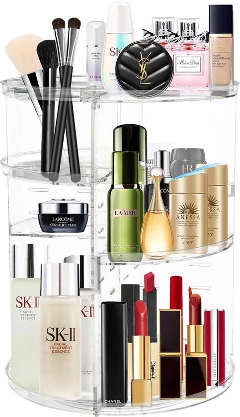 Organizzatore di Bellezza, 360 ° Organizzatore per Cosmetici e Cura della Pelle per Comodino Camera da Letto Bagno