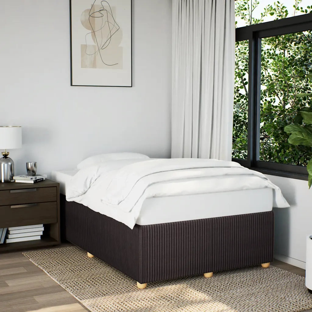 Giroletto senza Materasso Marrone Scuro 80x200 cm in Tessuto