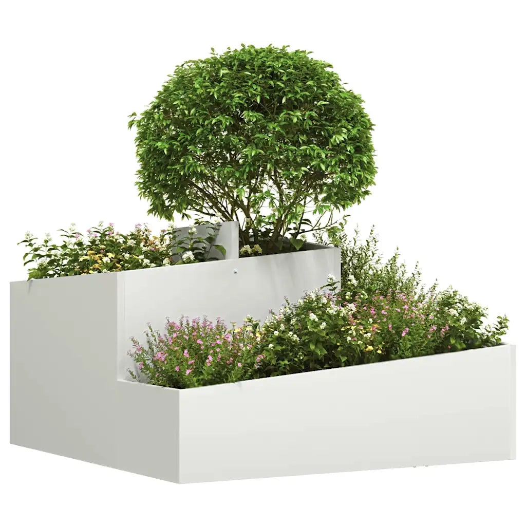 Fioriere | Cassetta per fiori | Vaso da giardino Bianco 80 x 80 x 50 cm