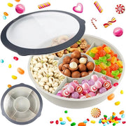 Snackbox con 5 contenitori snackboard con copertura trasparente in plastica - contenitore di conservazione per noci e dessert