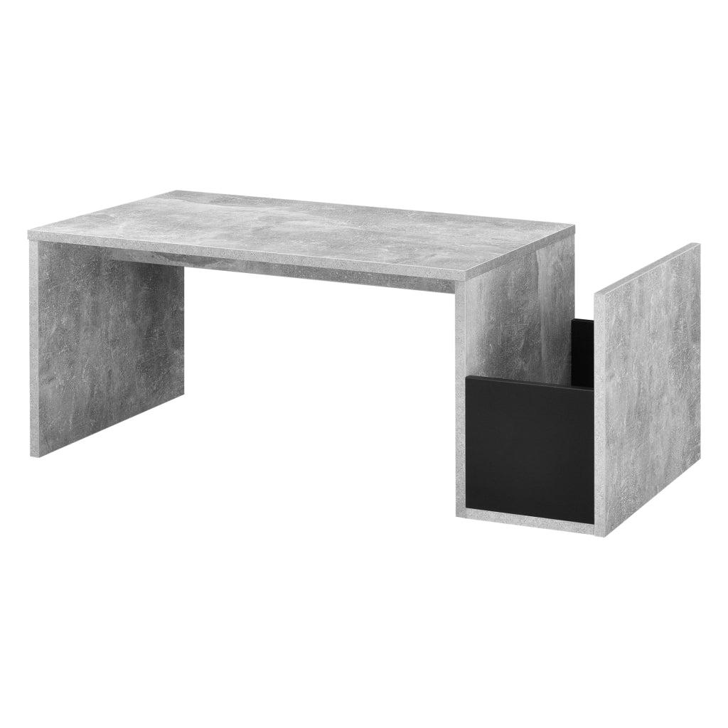 Tavolino da Salotto Bollnäs con Vano Aperto Laterale 90 x 45 x 35 cm - Effetto Cemento [en.casa]