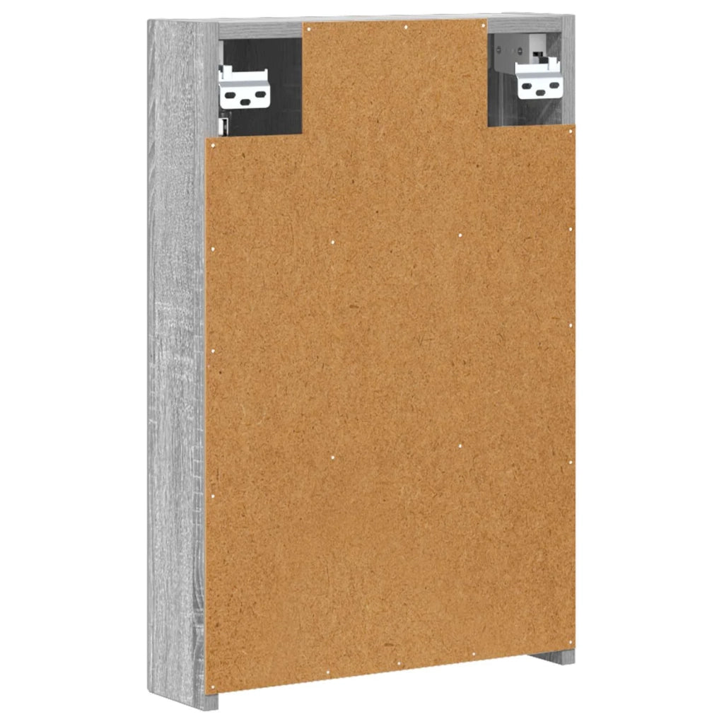 Mobiletto per specchio da bagno con lo scaffale Grigio Sonoma 889028
