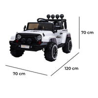 Macchina Elettrica per Bambini Fuoristrada Adventure 12V con Telecomando Bianco