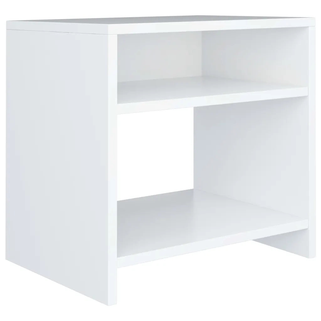 Comodini Bianchi 2 pz 40x30x40 cm Legno Ingegnerizzato cod mxl 54178