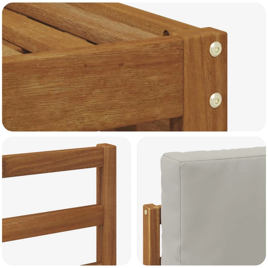 Set divano sezionale con cuscino 6 pcs Grigio Naturale e Chiaro 3375071