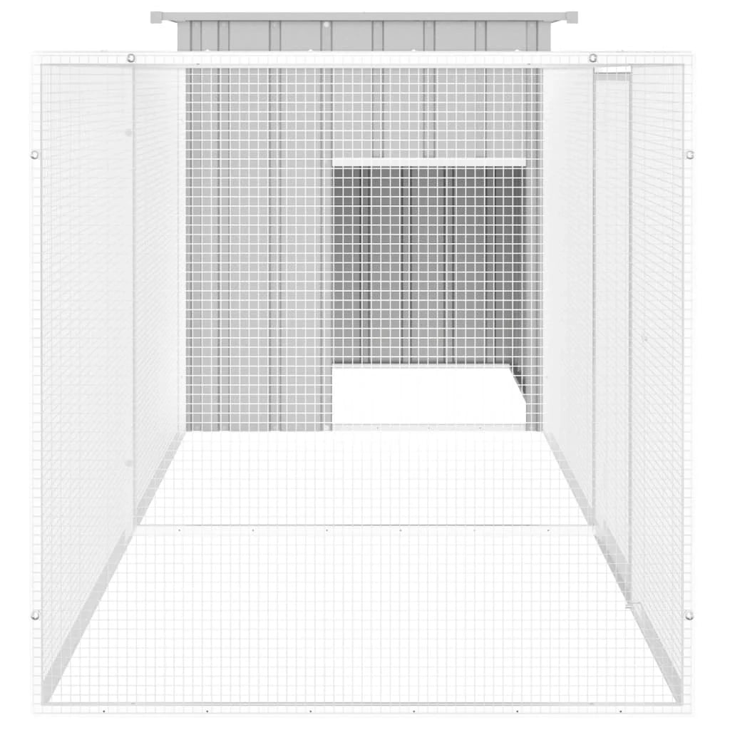 Gabbia per polli 300 x 91 x 100 cm acciaio zincato grigio 02_0041657
