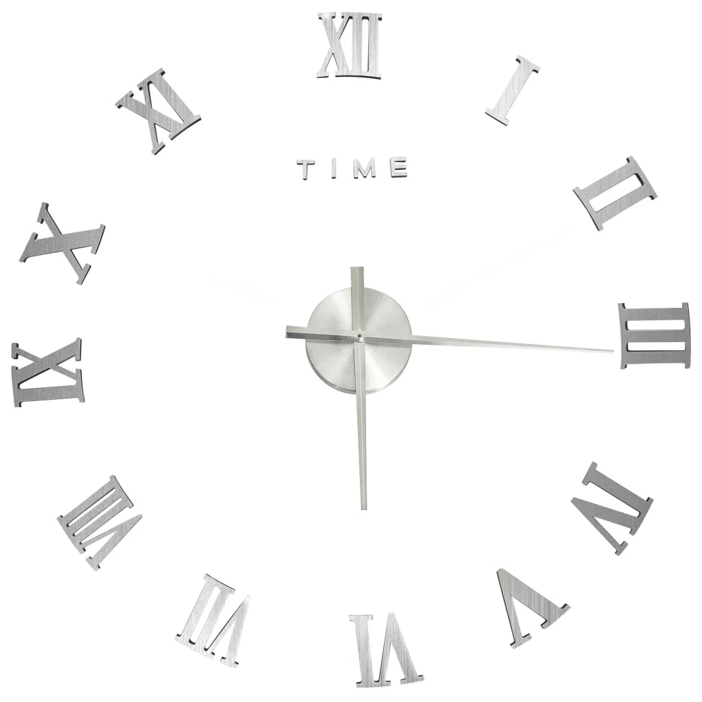 Orologio da Parete 3D Design Moderno Argento 100 cm XXL 325161