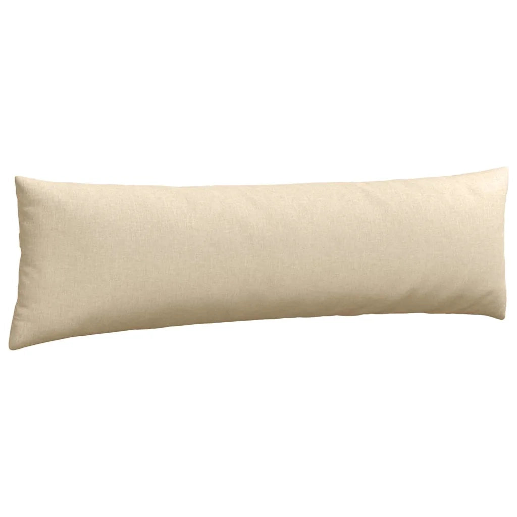Cuscini da Divano 2 pz-Set di 2 Cuscini per Sofa Crema 145 x 40 cm Tessuto 783032