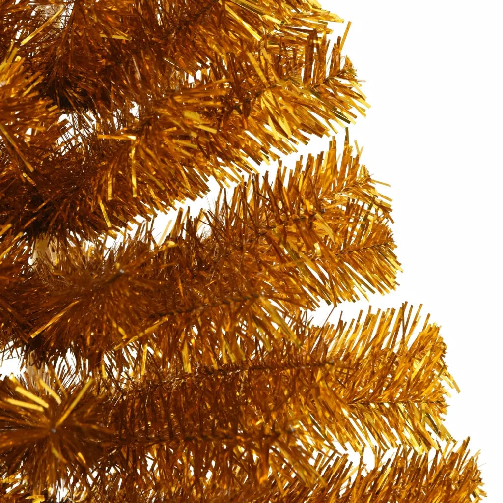 Albero di Natale Artificiale a MetÃ  con Supporto Oro 120 cm PVC