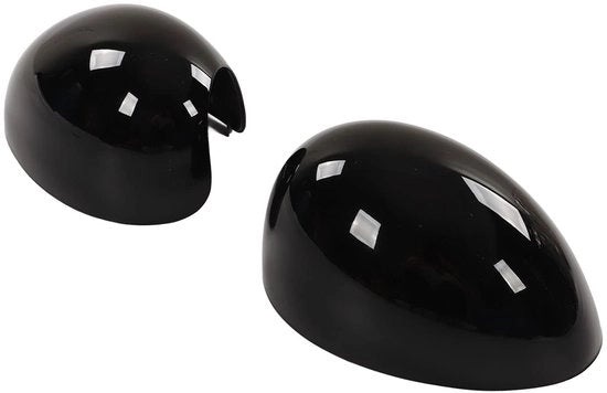 Specchio per auto in alluminio - 2 pezzi - Nero lucido - Duraturo - Protezione per specchi esterni - Protezione contro danni - Adattamento perfetto - Specchio per auto esterno