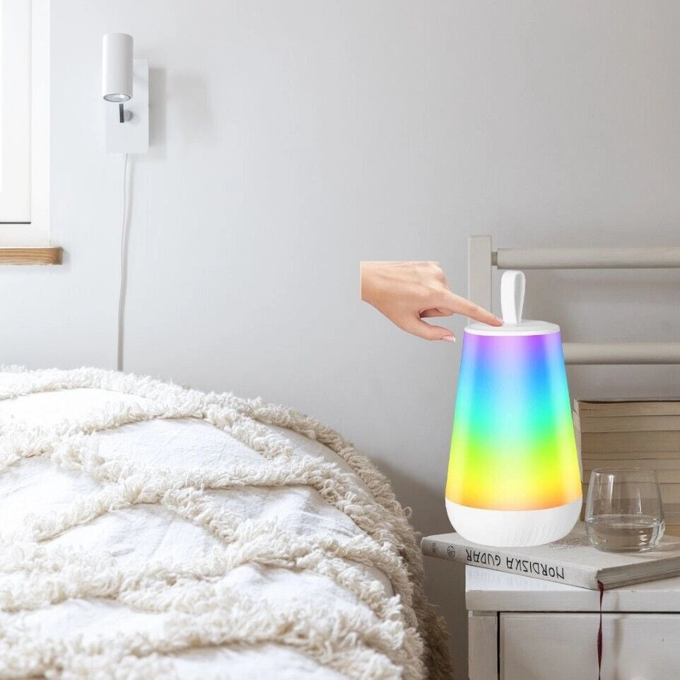 Lampada Notturna a LED da Tavolo Luce Calda dimmerabile e RGB touch ricarica USB