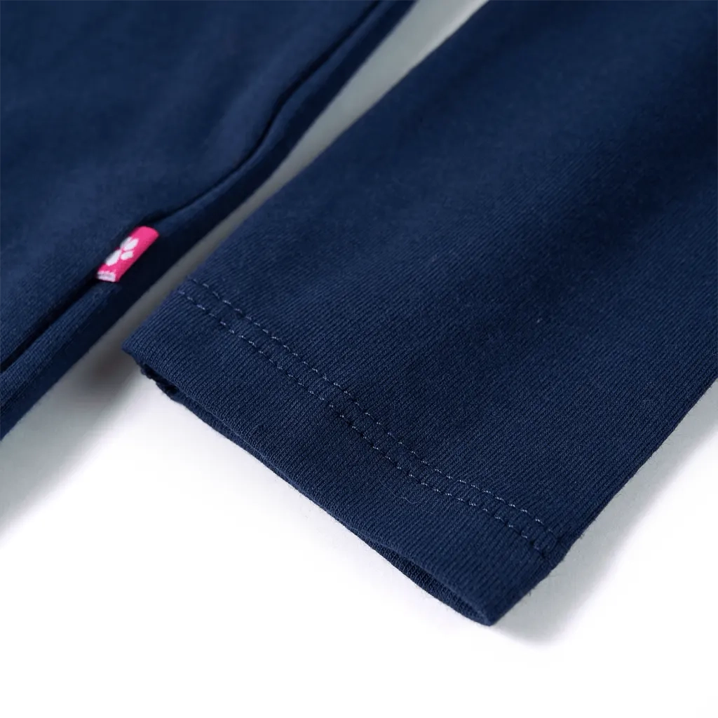 Maglietta da Bambina a Maniche Lunghe Blu Marino 92 13799
