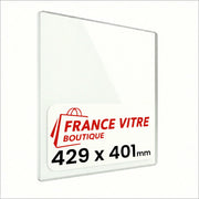 429 x 401 x 4 mm - Vetro per stufa a legna - vetro camino di ricambio - vetro per caminetto resistente al fuoco - France Vitre