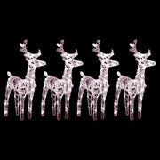 Renne di Natale 4 pz Bianco Caldo 160 LED in Acrilico 3154252