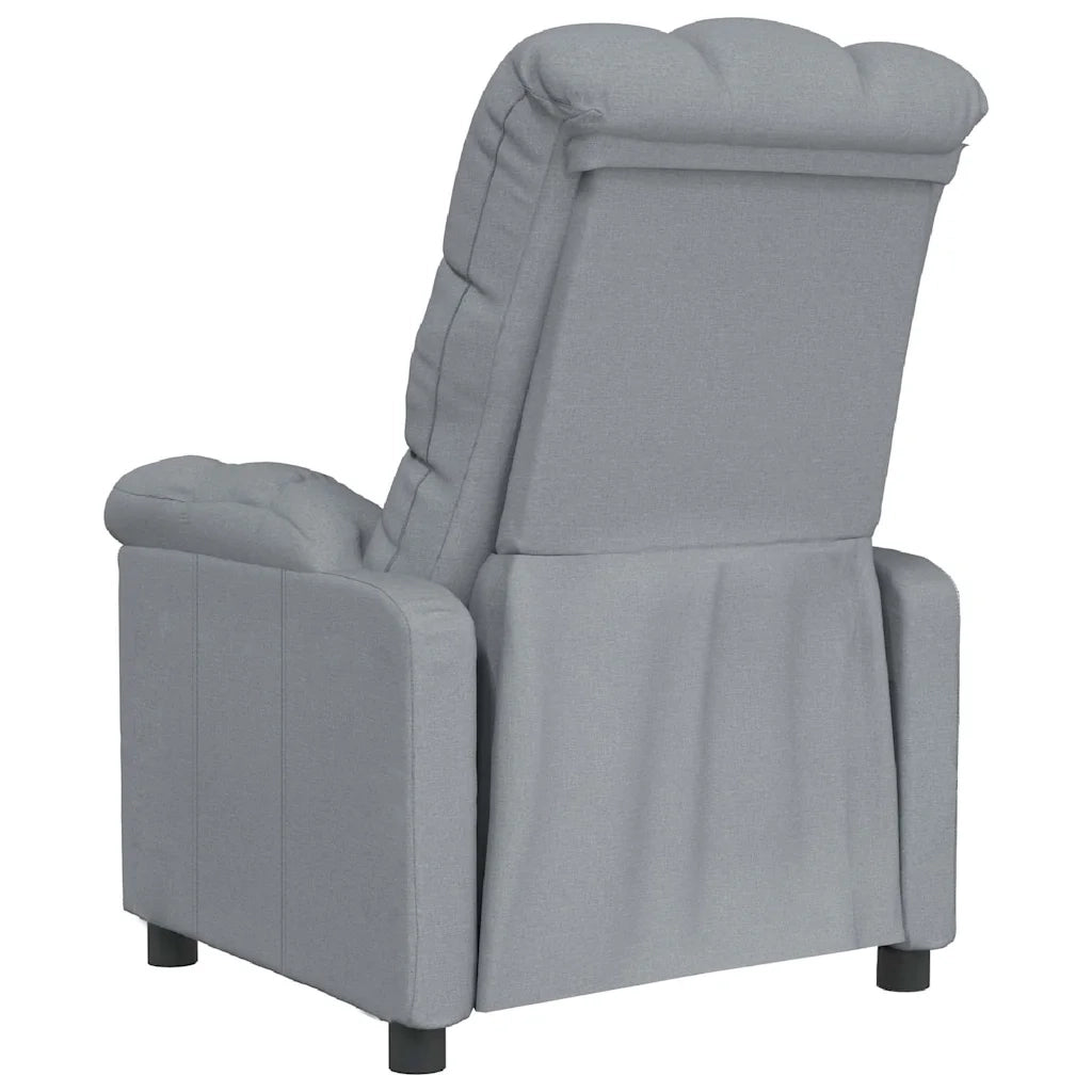 Divano Sedia-Poltrona Reclinabile in Tessuto Grigio Chiaro 171397