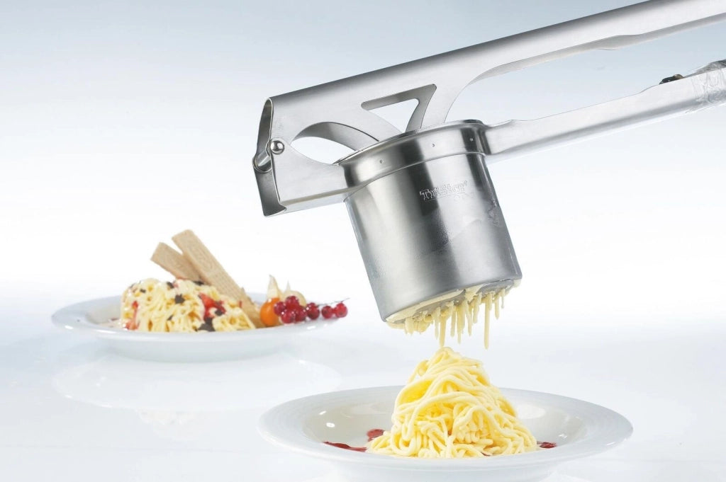 GEFU GF13100 Tri Star Schiacciapatate con 3 Dischi Intercambiabili Acciaio Inox 18-10 Lavabile in Lavastoviglie colore Argento