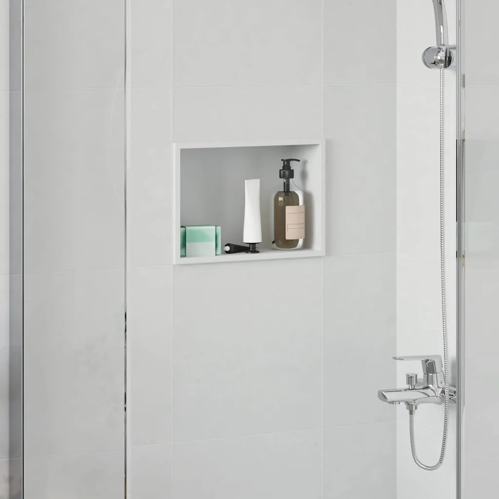 Nicchia per doccia Bianco 30 x 20 x 9,5 cm Acciaio inossidabile CFW7395244