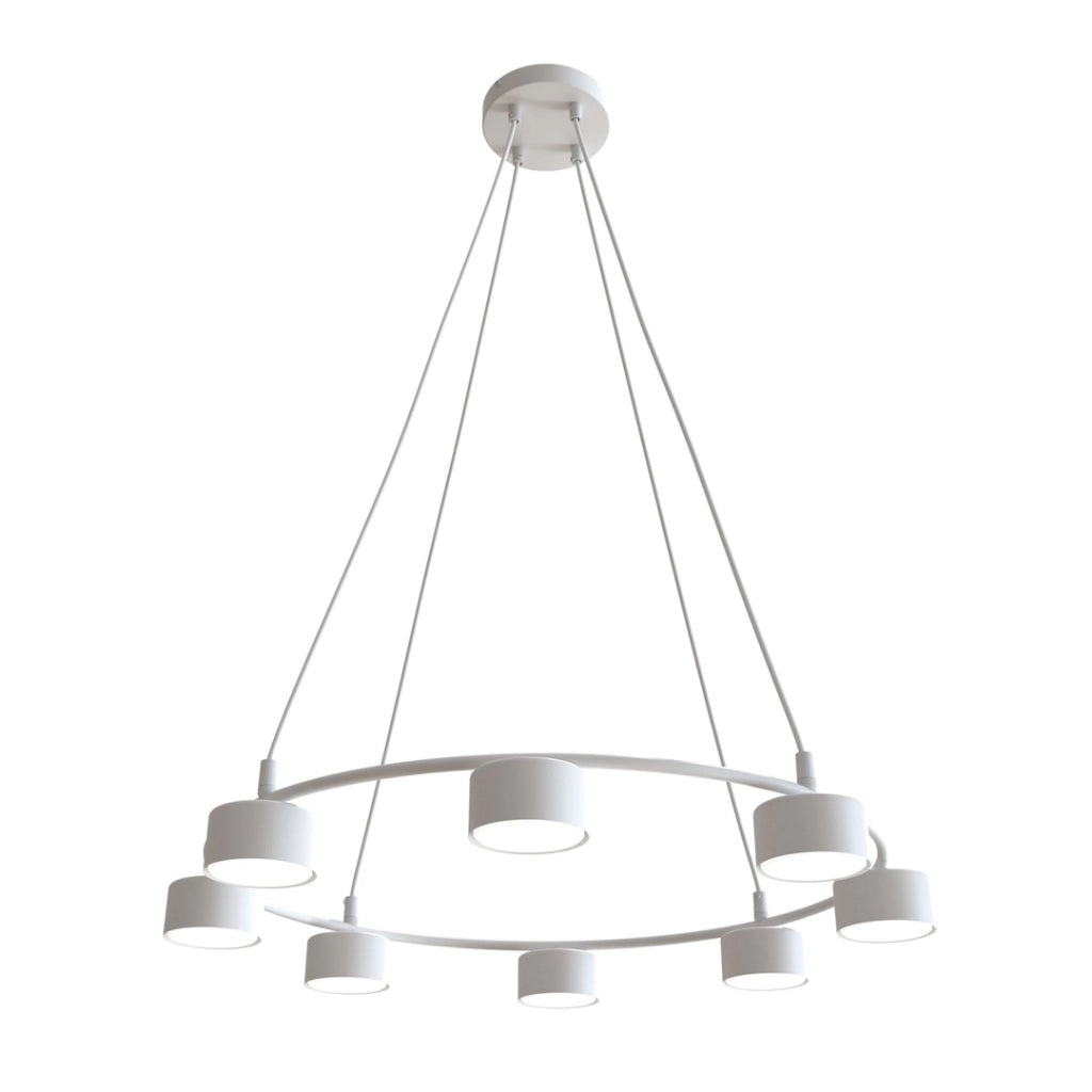 Lampadario sospeso STARLIT bianco 8 luci GX53 Emibig