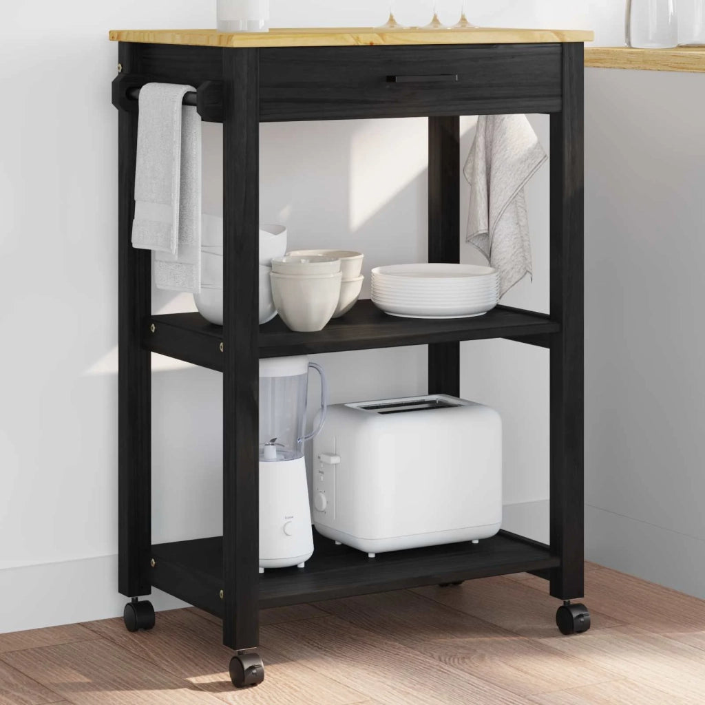Carrello da Cucina MONZA Nero 60 x 40 x 88,5 cm CFW7382087