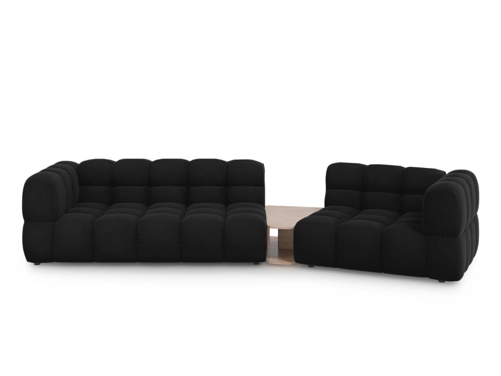 Cosmopolitan Design - Divano modulare destro "Sky" 3 posti in velluto nero 