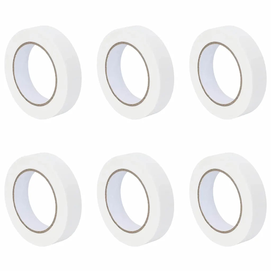 Nastri Adesivi per Pittori 6 pz Bianco 25mm x 50m Carta CFW2614157