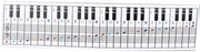 Tavola di apprendimento per pianoforte - Portatile - Carta rivestita - 61/88 tasti - Migliora l'efficienza dell'apprendimento - Tavola di apprendimento per pianoforte