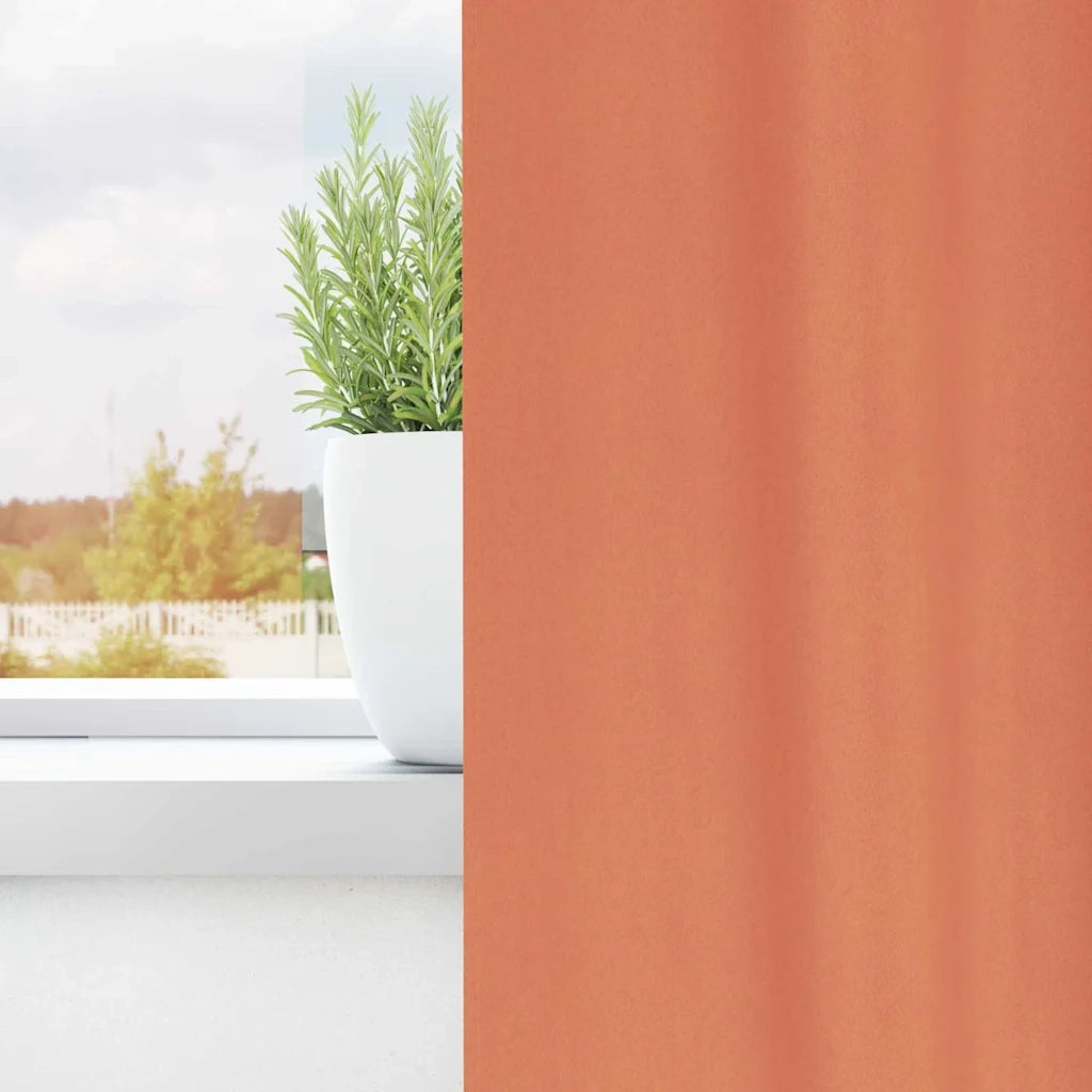 Tende Blackout con Anelli 2 pz Terracotta 245 x 140 cm 4107416