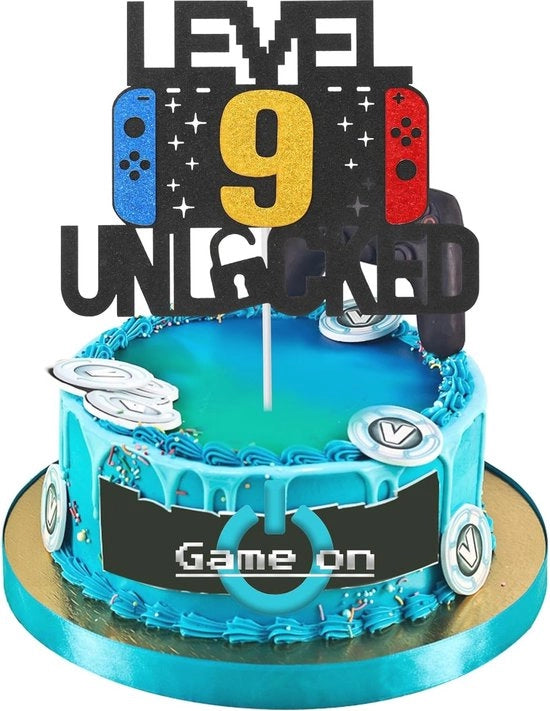 Decorazione Personalizzata per Festa di Compleanno del 9° Anniversario per Giochi