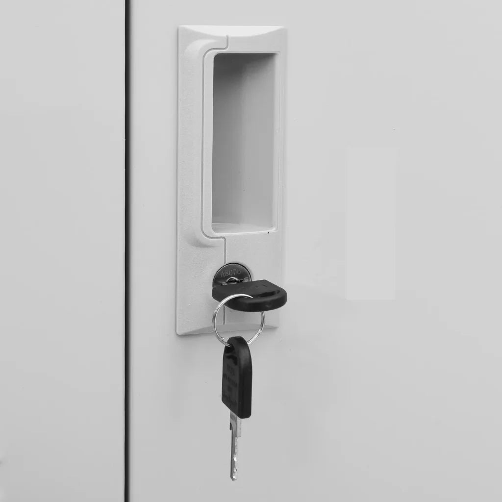 Armadietti con Chiave 2 pz Grigio Chiaro 90x45x92,5 cm Acciaio 3095231