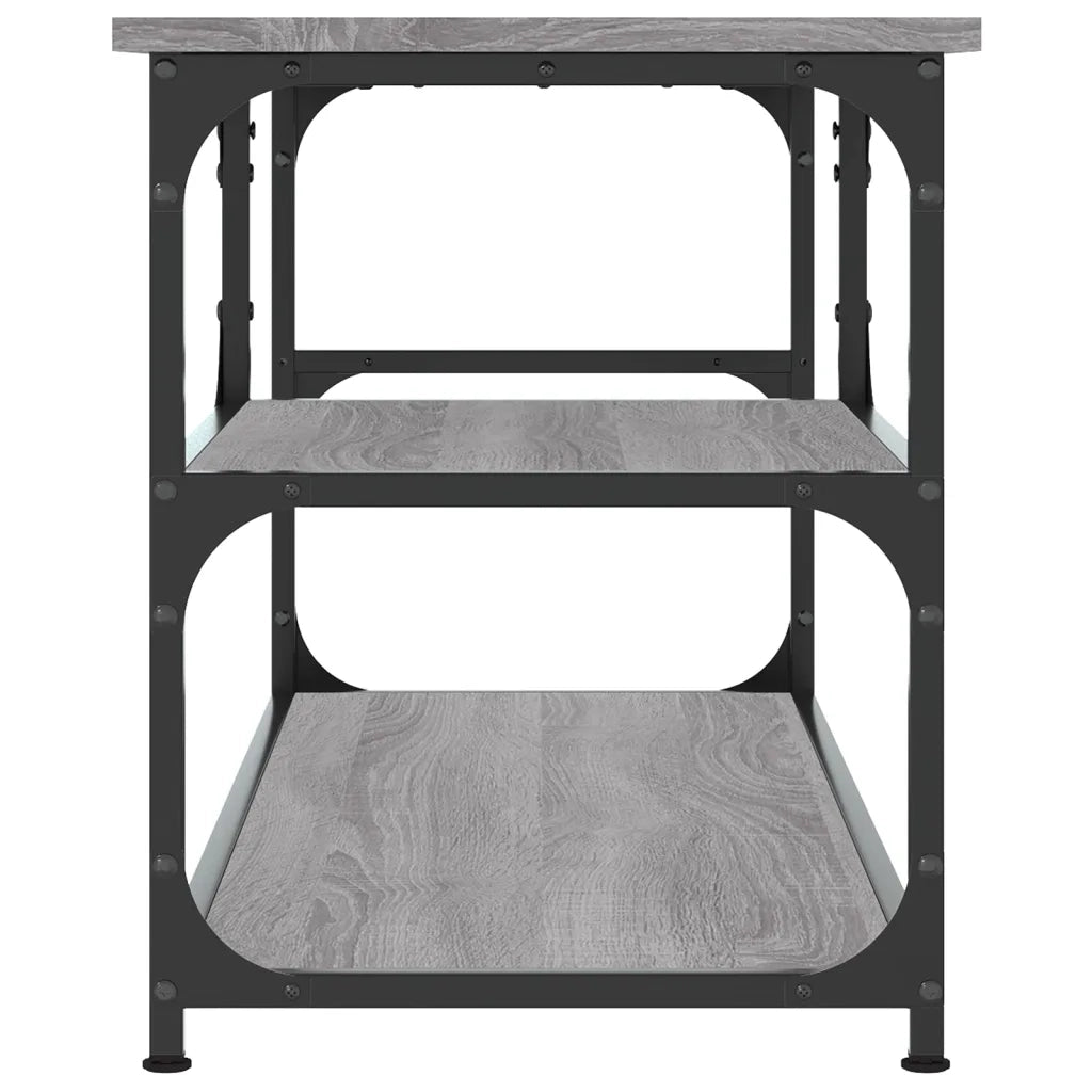 Mobile TV Grigio Sonoma 103x38x46,5cm Legno Multistrato Acciaio 831826