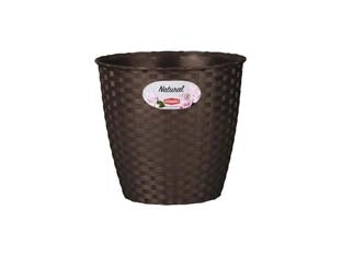 VASO NATURAL MOKA Ø CM.19- - cm. 19x17.5h. - lt. 3 - 4 pezzi STEFANPLAST
