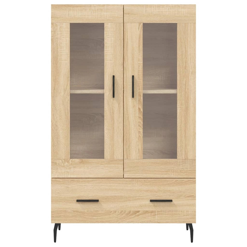 Buffet credenza cassettiera armadio mobile contenitore organizer cucina soggiorno salotto rovere Sonoma alto 69,5 x 31 x 115 cm legno ingegnerizzato marrone 02_0034093