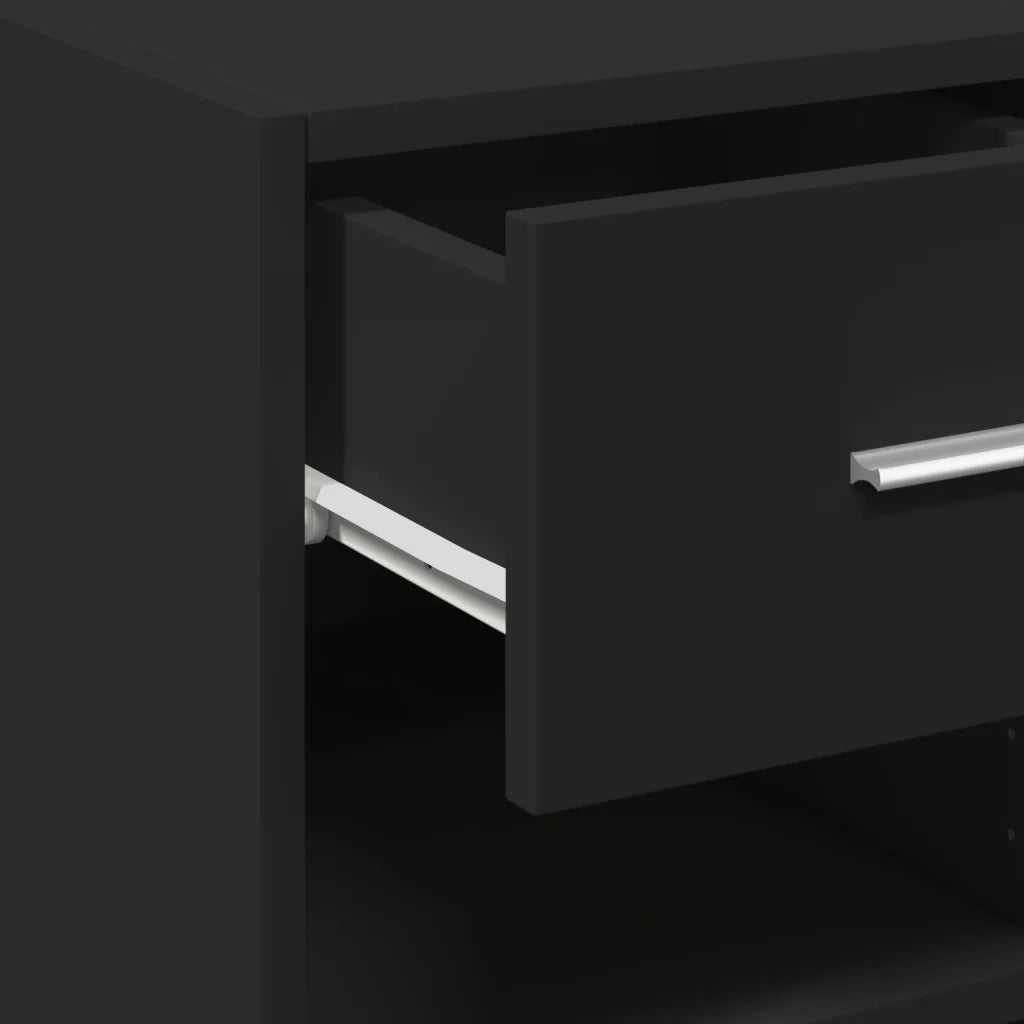 Credenza | Madia | Buffet da pranzo | Armadio da pranzo Nera 40x42,5x93 in Legno Multistrato
