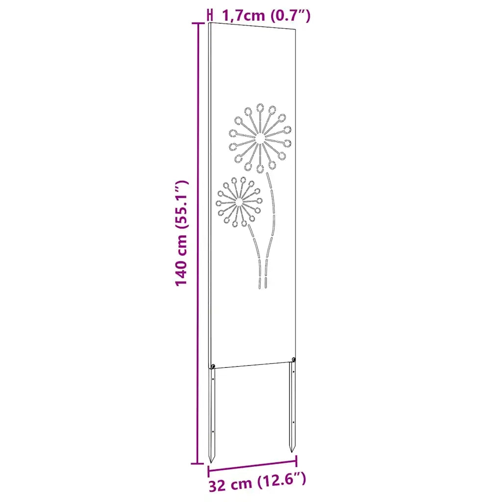 vidaXL Schermo per privacy in giardino Traforo Nero 32 x 140 cm